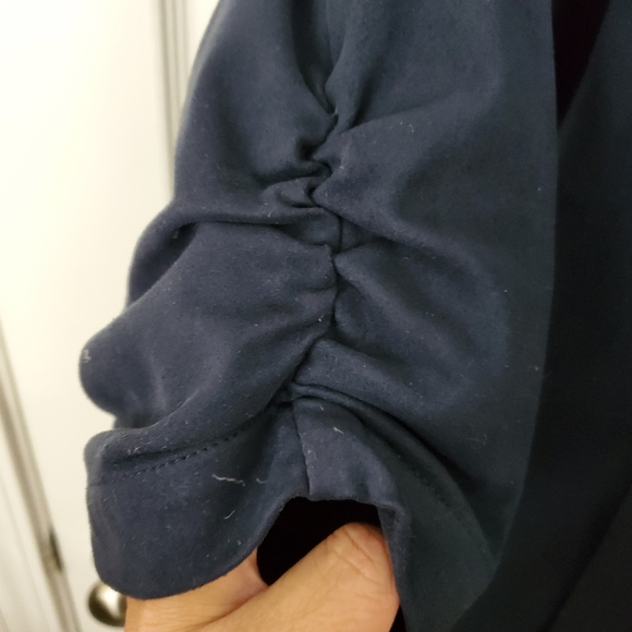 Alfani Faux Suede Drape Front Blazer - Picture 5 of 10